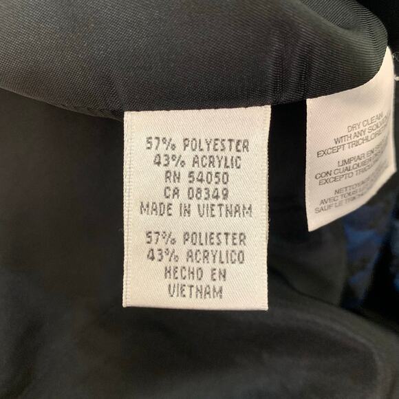 Vintage Nine West Size 8 Blue Jacquard Print Blazer Jacket One Button Holiday - Picture 10 of 10